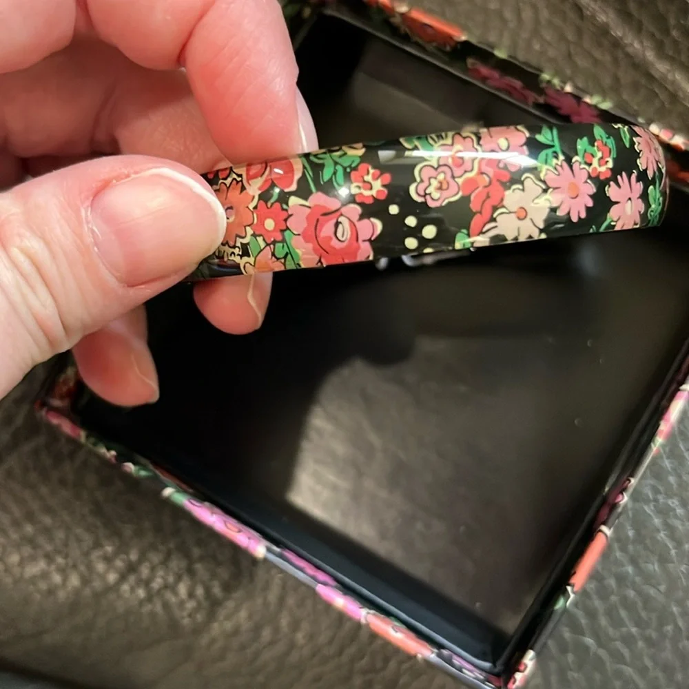 Coach multi Floral black Bangle Bracelet